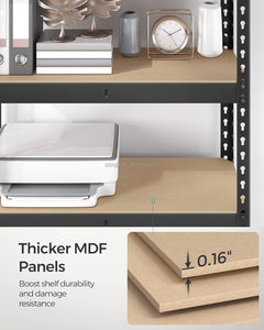 Giá để đồ bằng kim loại 5 tầng, chắc chắn, không thể gấp gọn, dễ di chuyển, kệ chứa đồ 5 tầng bằng thép - Product Image 4