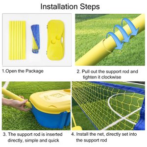 Red de Bádminton Plegable 2 en 1, Portátil, de 3x1.5m, Material Plástico + PE, para Deportes Familiares en el Patio Trasero - Product Image 6