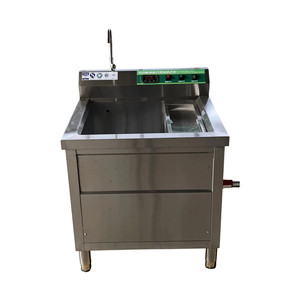 เครื่องล้างจานอัลตราโซนิกเชิงพาณิชย์ราคาโรงงานขายส่ง 2 ถัง สแตนเลส สำหรับล้างผักและผลไม้สำหรับโรงแรม - Product Image 1