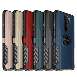 DIOUSI a prueba de golpes a prueba de la PC del TPU de <span class=keywords><strong>fibra</strong></span> de carbono anillo teléfono caso para RedMi Nota 9 8 Pro - Product Image 1