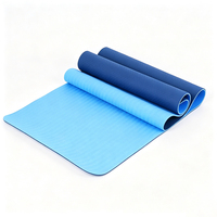 Tapete de Yoga de TPE de Alta Densidad, Antideslizante, Cómodo, Duradero, Fácil de Limpiar, Tapete de Ejercicio para Yoga, Pilates, Entrenamiento