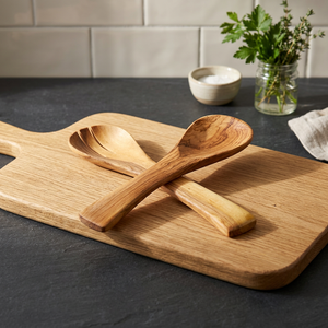 Juego de 4 Cucharas de Madera de Mango Sostenible BotaniCraft Premium, con Diseños de Hojas Esmaltadas Inspirados en la Naturaleza, Resistentes al Calor - Product Image 5