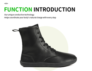 Naturaleza conductora punta ancha plana descalza minimalista electrón cobre conectar tierra energía puesta a tierra zapatos - Product Image 6