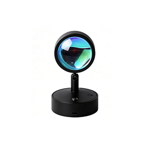 Veilleuse à projection de coucher de soleil,rechargeable par magnétisme – Lampe murale d’ambianceLED arc-en-ciel,rotative à 360° - Product Image 1