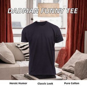 <span class=keywords><strong>T</strong></span>-shirt da uomo Dadman (Dad Man) Ever-Funny Hero Vintage in cotone 100% con stampa digitale per nonno <span class=keywords><strong>e</strong></span> papà - Nero <span class=keywords><strong>L</strong></span> - Product Image 2