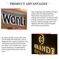 Enseigne lumineuse 3D avec lettres en relief, pour extérieur et intérieur, étanche, pour les entreprises, les magasins, les boutiques, enseignes lumineuses rétroéclairées à LED