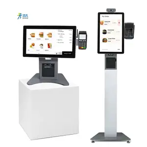 15.6 21.5 Inch Full HD LCD Screen Multitouch Self Service Ordering Kiosk Machine Self Service Ordering Kiosk