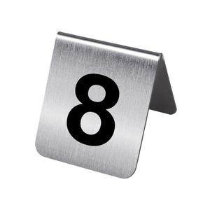 Letrero de acero inoxidable con texto personalizado, marcador de escritorio de metal cepillado para no fumar reservado o número de mesa <span class=keywords><strong>en</strong></span> cafetería, hotel, restaurante - Product Image 2