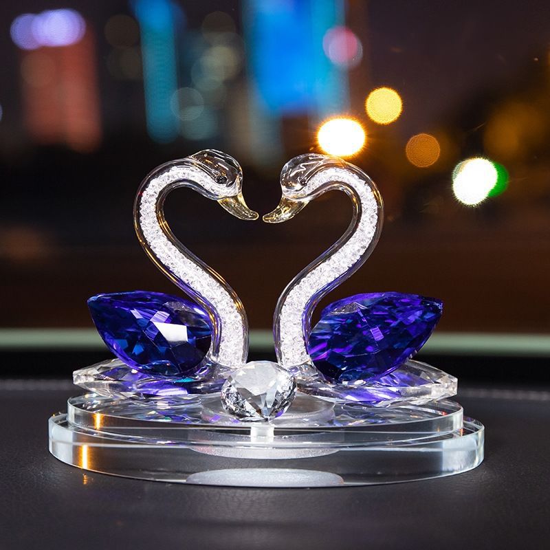HZ風水クリスタルマンダリンアヒル白鳥像愛と忠実さ車の装飾| Alibaba.com