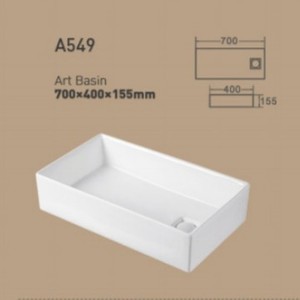 Lavabo de Cerámica para Encimera CR A550 Art Basin 405x405x120mm - Product Image 5