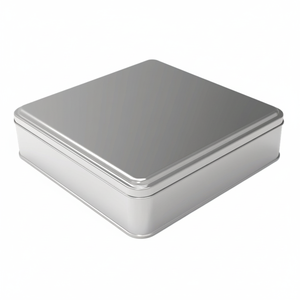 กล่องดีบุกสี่เหลี่ยม2 LT halva ภาชนะโลหะ198x198X50มม. 2 LT ฝาลื่น - Product Image 2
