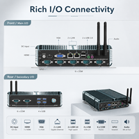 Mini PC de Escritorio Sin Ventilador Intel J1900 J6412 N100 Core I3 I5 I7, Doble LAN, 6COM, HD VGA, M.2 SSD, WiFi, 4G, Amplio Voltaje, Windows, Linux, IoT