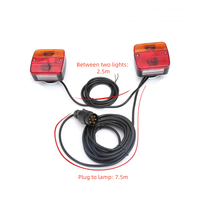 Kit d'éclairage de remorque LED étanche 12V IP68 10M câble feux arrière remorque RV camion Van feux d'avertissement avec prise 7 voies