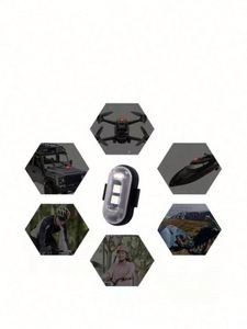 Lumière stroboscopique LED avant pour voiture, moto, vélo, noire, batterie rechargeable par USB, plastique, étanche, télécommande sans fil - Product Image 4