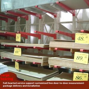 Directo de fábrica, aleación de aluminio y acero, perfiles de estante en voladizo de <span class=keywords><strong>doble</strong></span> cara individuales, estante de tablero de madera, estantes apilables, uso en almacén - Product Image 2