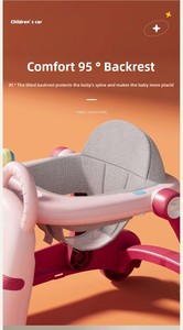 Déambulateur pliable pour bébés, déambulateur d'apprentissage assis-debout, déambulateur multifonctionnel pour enfants, poussette pour bébé 4 en 1 - Product Image 4