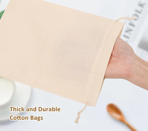 Canvas Drawstring Bags <strong>Small</strong> <strong>Draw</strong> String Makeup Bag Sublimation Custom Cotton Drawstring Bag With Logo - Product Image 5