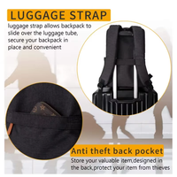 Ransel Laptop Unisex Gaya Minimalis OEM dengan Port USB, Ritsleting Tahan Air & Pegangan Lembut, Kapasitas Besar untuk Perjalanan