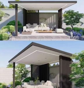 กระจกนิรภัยแบบเรือนกระจกกันน้ำเป็นมิตรกับสิ่งแวดล้อมทันสมัยผนังสองชั้นกรอบอลูมิเนียมสำหรับใช้อาบแดด4ฤดู - Product Image 6