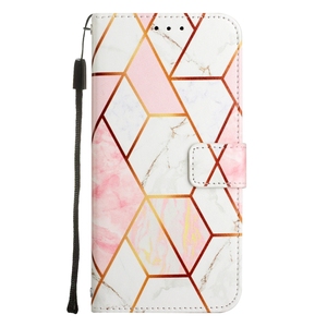 Pour <span class=keywords><strong>iPhone</strong></span> 15/16E/16 Promax Marble Design Wallet Etui en cuir Pochette, pour Moto G73 PU Flip Case avec fentes pour cartes - Product Image 4