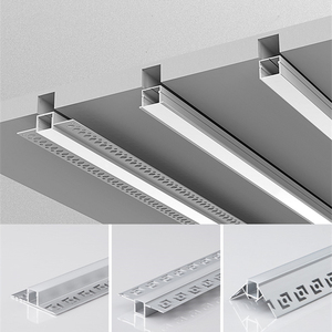 Barra de luz <span class=keywords><strong>LED</strong></span> para techo, <span class=keywords><strong>tira</strong></span> de yeso, canal de difusión, extrusión empotrada, perfil de aluminio <span class=keywords><strong>LED</strong></span> - Product Image 4