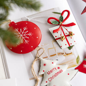 2025 Año Nuevo artesanía campana decoración Navidad Metal colgante para árbol UV impreso nuevo artículo cosas - Product Image 4