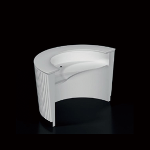 Tùy Chỉnh Đá Cẩm Thạch Cái Nhìn Bàn Tiếp Tân Nhà Máy OEM Đồ Nội Thất Văn Phòng Gỗ Bàn Tiếp Tân Với Tường Trở Lại Thiết Kế - Product Image 4