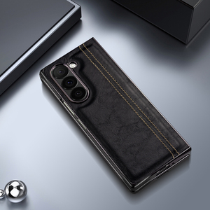 Funda de Cuero Premium para Z Fold con Protector de Pantalla Integrado, Cubierta Completa para Negocios - Product Image 1