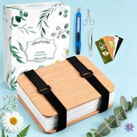 Alat Press Bunga Profesional, Kit Alat Press Bunga Profesional 6 Lapis, Kit Penekan Bunga untuk Dewasa dan Anak-Anak, Alat Press Daun