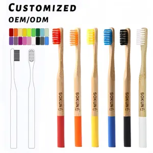 High Quality Toothbrush 100% Natural Biodegradable Toothbrush Environmentally Friendly Kids Bamboo Toothbrush Manufacturer