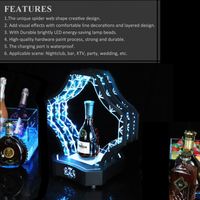 Haute qualité LED Rechargeable personnalisé vin support support liqueur créatif bouteille Glorifier présentoir bar discothèque fournitures
