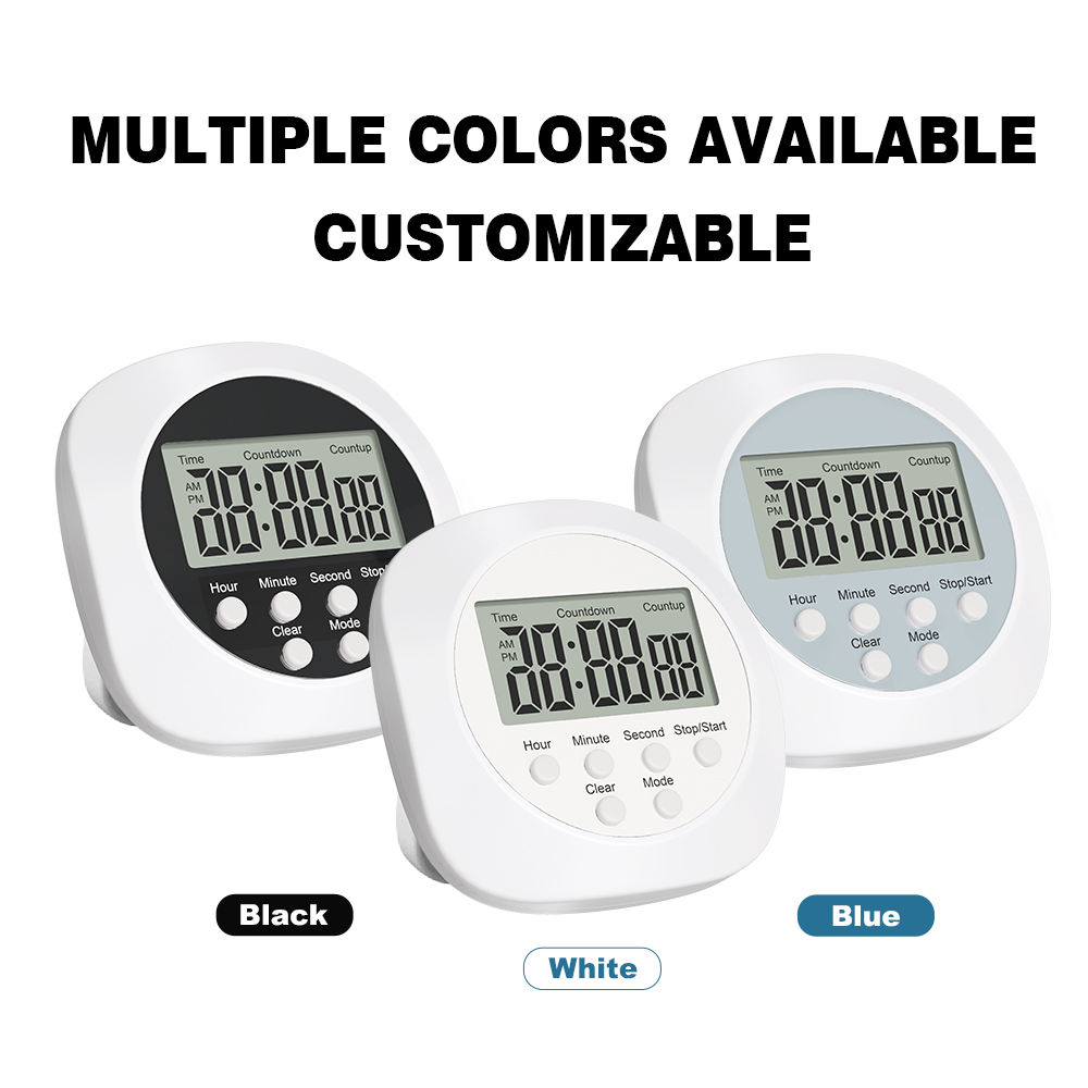 Magnetic Digital Kitchen Timer with Loud Alarm Plastic Cooking Countdown Timer for Baking BBQ Study Uses