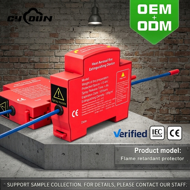 40g Aerosol Automatic Fire Extinguishing Device Extinguishes Kills Fire in 0.4m³ Space for Cabinet Battery /Electrical Panel