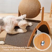 Uhomepet 26cm 4 niveaux, boule à gratter verticale en sisal pour chat – Jouet résistant à l'usure et à la saleté pour affûter les griffes du chat