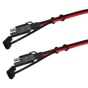 Electric Quick Disconnect 16Awg Automotive 2Pin Mount Jumper Flag SAE To 2xSAE Cable for Panel