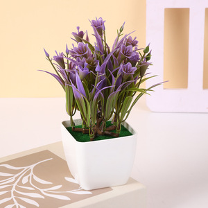 Mô Phỏng 19Cm Hoa Nhân Tạo Chậu Cây Với Nồi Vuông Hoa Thùng Hoa Thùng Hoa Nhựa Chậu Cây Cho Trang Trí Nội Thất - Product Image 4