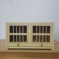 Cage à pigeons moderne en bois naturel, maison pour animaux, volière spacieuse pour salon avec fermeture à bouton