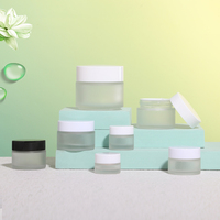 Pot en verre cosmétique vide pour crème visage, conteneur de soin de la peau, logo personnalisé, 5g 10g 15g 20g 30g 50g 100g