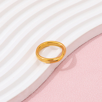 Bijoux Joolim en gros, bagues en acier inoxydable torsadées à double couche plaquées or 18 carats pour femmes, bagues dorées tendance