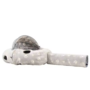 <span class=keywords><strong>Pet</strong></span> malzemeleri <span class=keywords><strong>Pet</strong></span> interaktif oyun oyuncak yıkanabilir peluş keçe tüpler Donut kedi tüneli yatak - Product Image 5