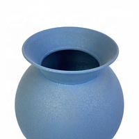 Vase en métal de table de décoration de fleurs bleues Lander pour la décoration intérieure