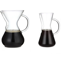 Verseuse à café en verre et acier inoxydable avec poignée, graduée, 600 ml et 800 ml, pour service et préparation par infusion (pour-over) – Fournisseur Fabricant