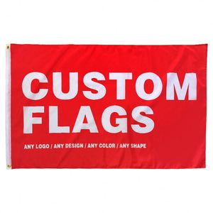 Drapeaux de club personnalisés à livraison rapide - Drapeaux d'unité d'équipe - Impression thermique double face vibrante - Couture durable - Polyester - Product Image 1