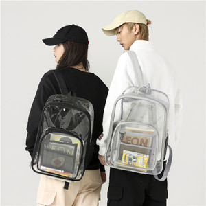 Zaino da esterno impermeabile trasparente in PVC trasparente da viaggio per bambini Unisex con cerniera borsa da donna con lettera per ragazze zaino a spalla - Product Image 5
