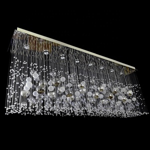 Lámpara colgante de bola de cristal, luz led simple, rectangular, moderna, decorativa - Product Image 2