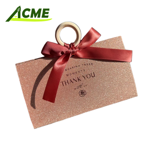 Boîte à dragées personnalisée avec logo estampé à chaud, petite boîte cadeau pour chocolats et bonbons, ruban, emballage pour mariage et fête, couleurs violet, vert, rouge - Product Image 6