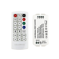 Nouveau portefeuille de produits 2.4G Ensemble de télécommande et de gradateur à 21 touches Couleur unique Double couleur RGB RGBW RGBCW