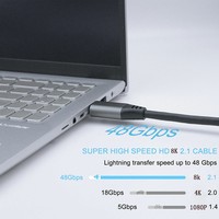 Cable HDMI a HDMI 2.1 Digital de Alta Calidad, 8K 60Hz 4K 120HZ 48Gbps, para Laptop, TV, Monitor, Proyectores