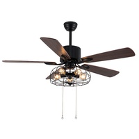 Ventilateur de plafond LED intérieur avec télécommande, 48 pouces, certifié CB, bon prix, lames décoratives en cristal, style Orient National