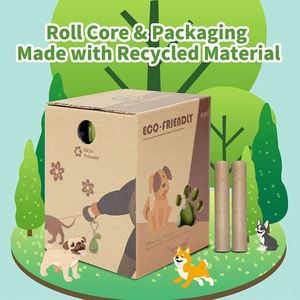 Offre Spéciale – 15 sacs/rouleau biodégradables et écologiques pour animaux de compagnie, sacs à déjections canines en plastique avec distributeur en forme d'œuf - Product Image 2